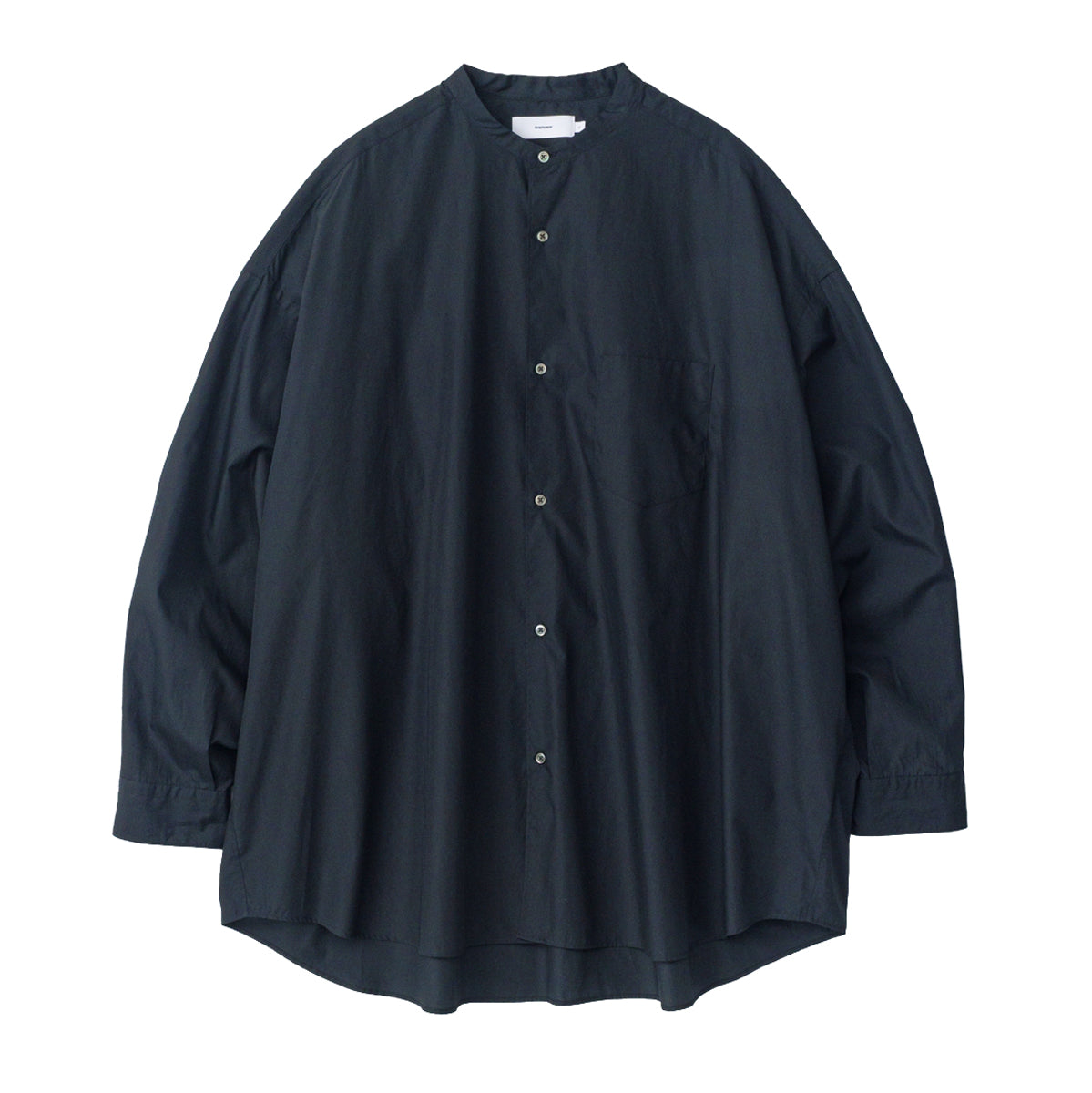BASIC] Broad L/S Oversized Band Collar Shirt – Graphpaper KYOTO