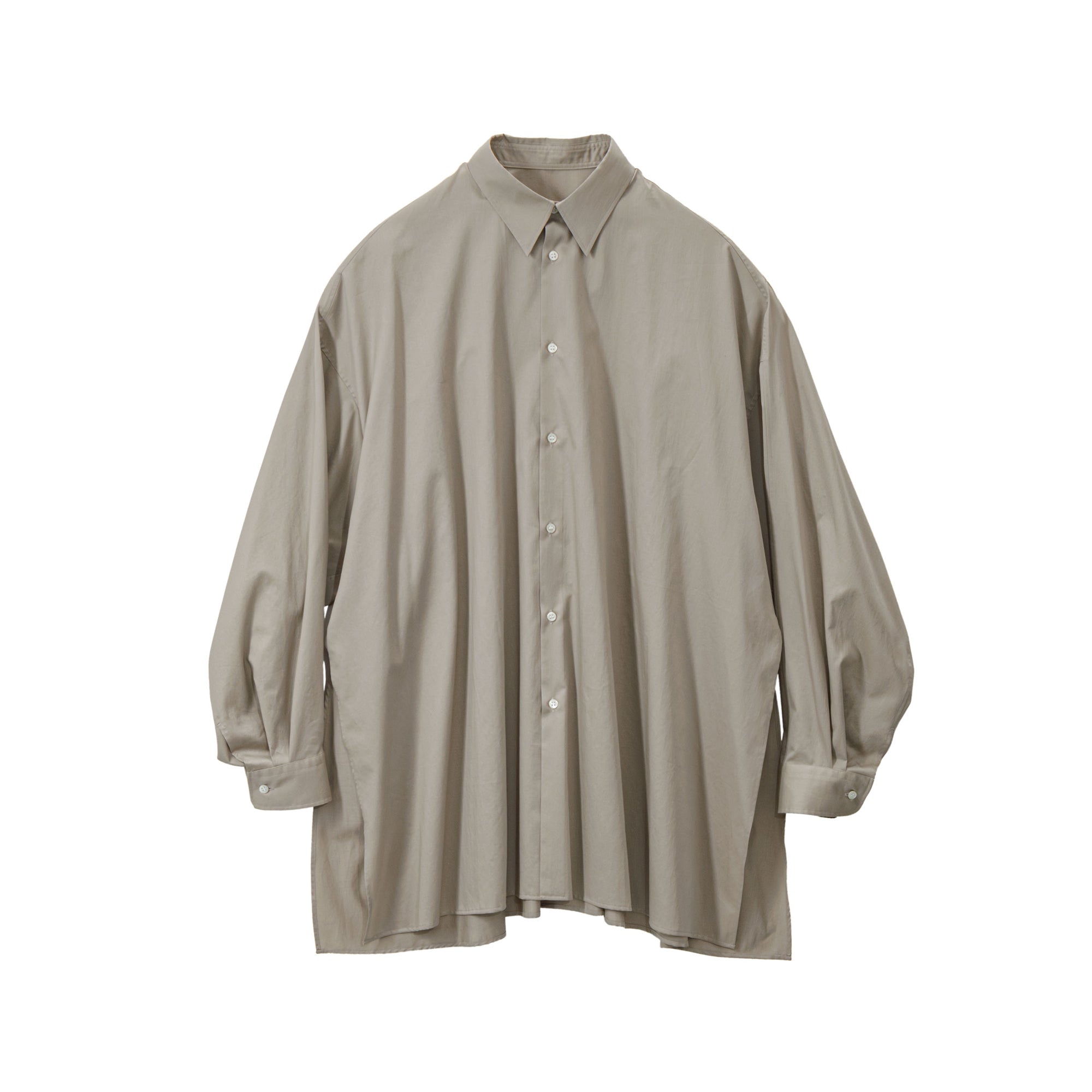 拓本 Silicon Poplin Deep Slit Regular Collar Shirt – Graphpaper