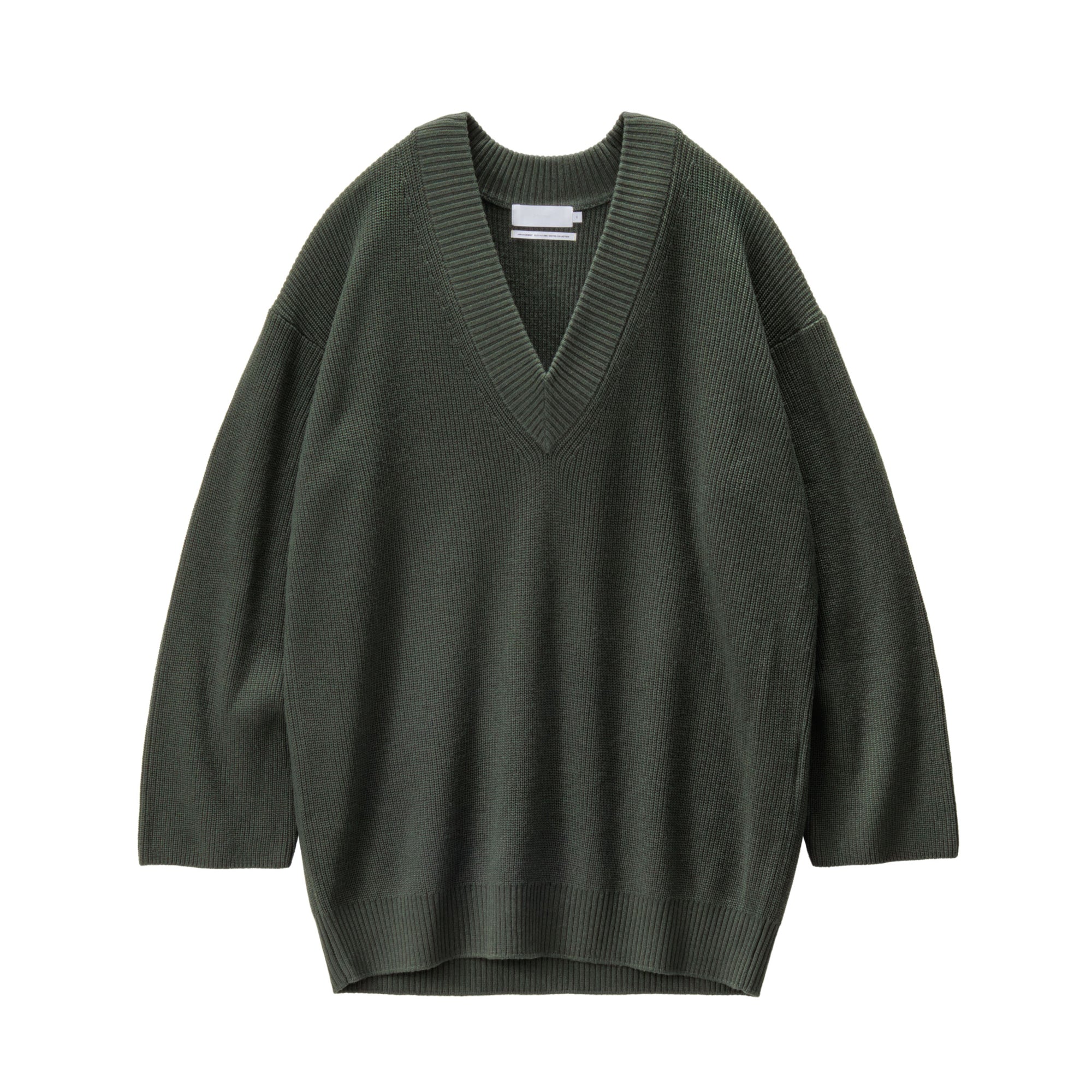 がっぱーページ High Gauge Intarsia L/S Oversized Crew Neck Knit