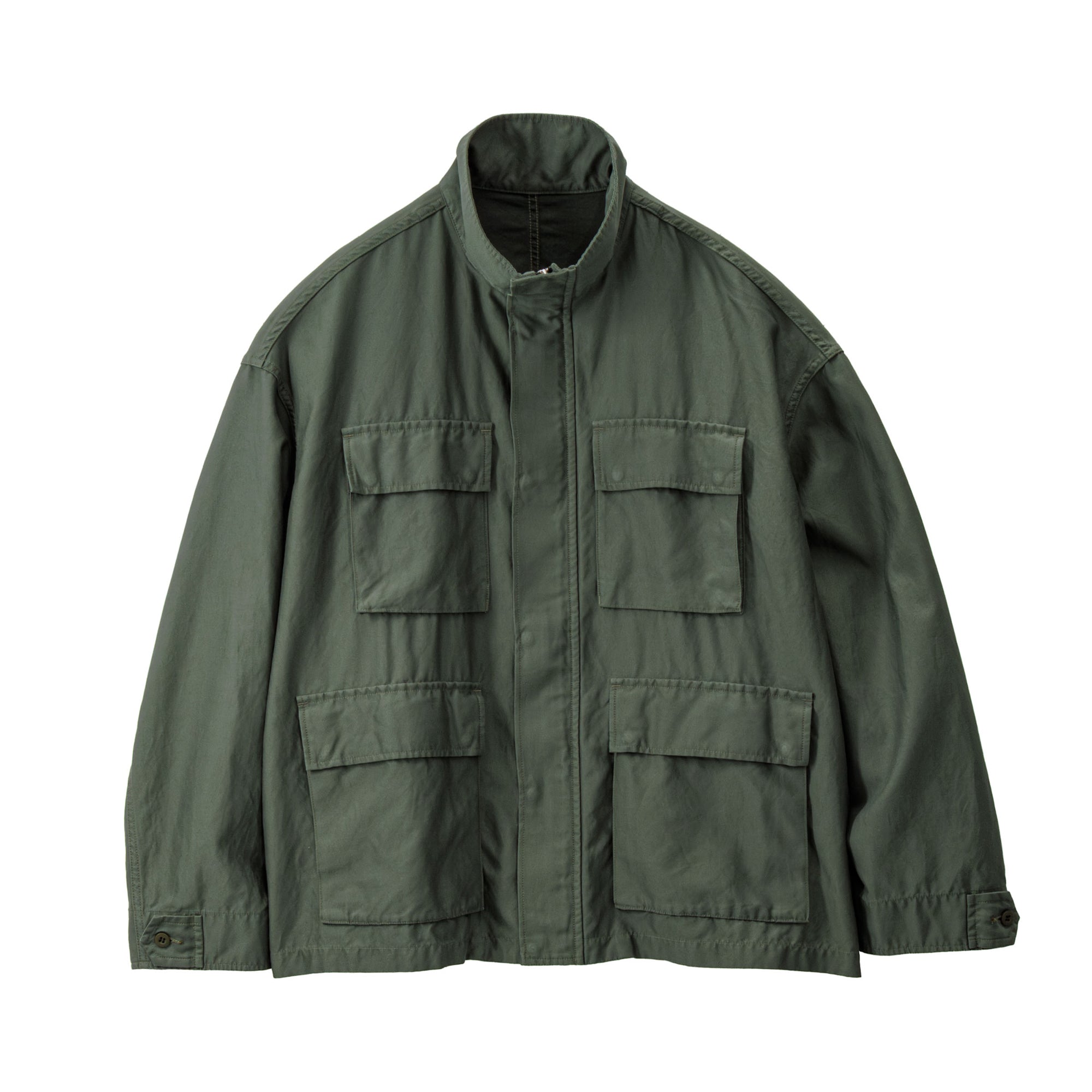 Cotton Cupro Back Satin Military Jacket – Graphpaper KYOTO
