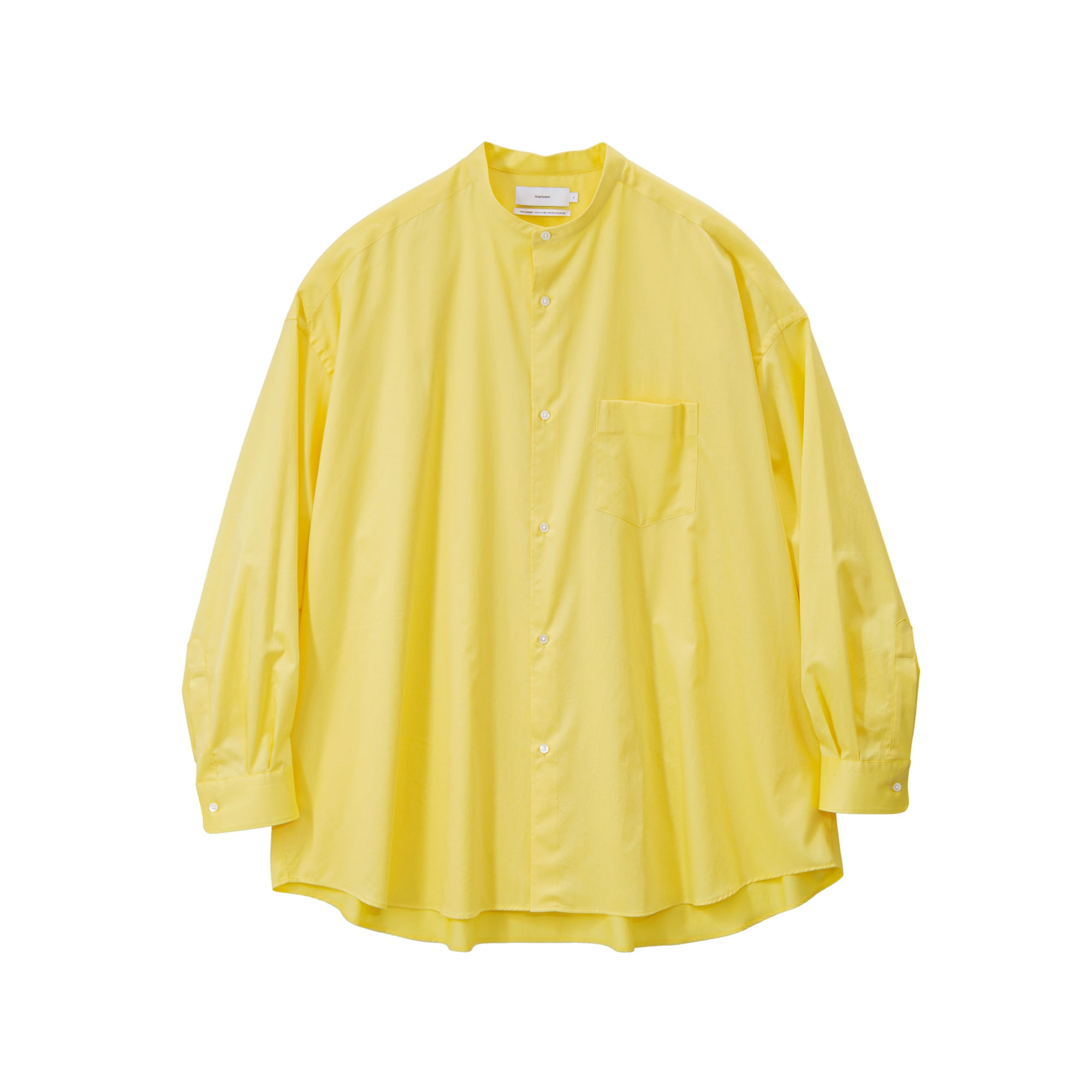 グリグリ様 ガープ Silicon Poplin Oversized Band Collar Shirt – Graphpaper