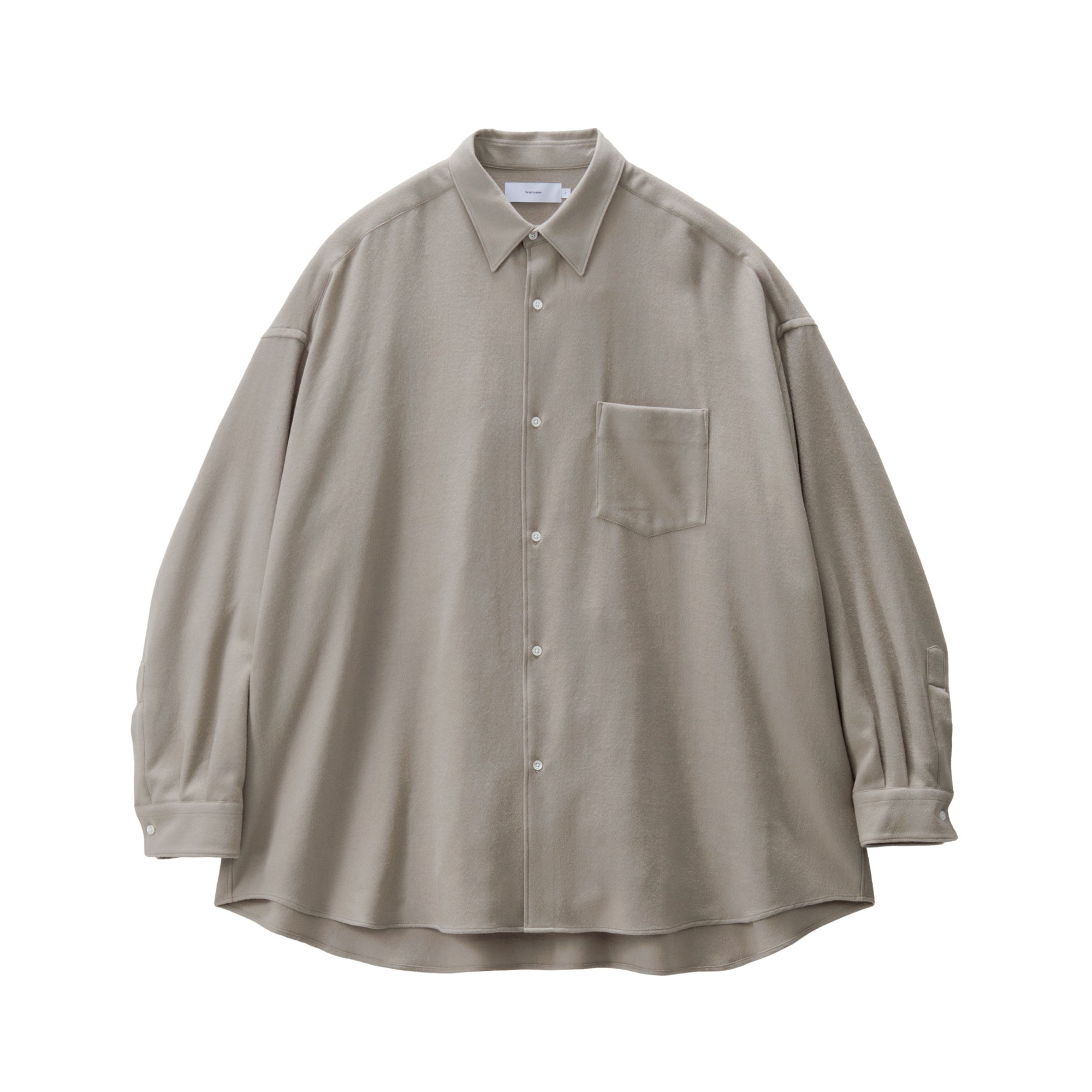 Hathaway Viyella 長袖シャツ Extra Fine Wool Viyella Oversized Regular Collar Shirt