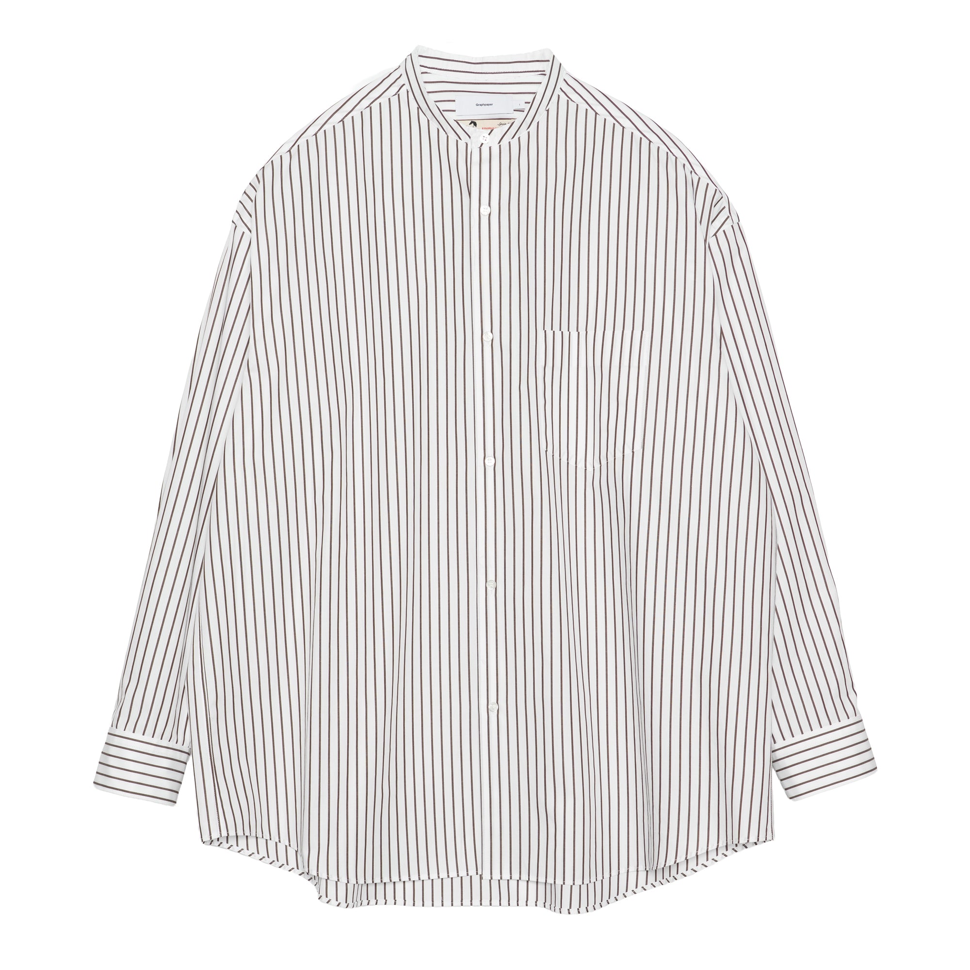 borsalino65 ページ SIDOGRAS Stripe L/S Oversized Band Collar Shirt – Graphpaper