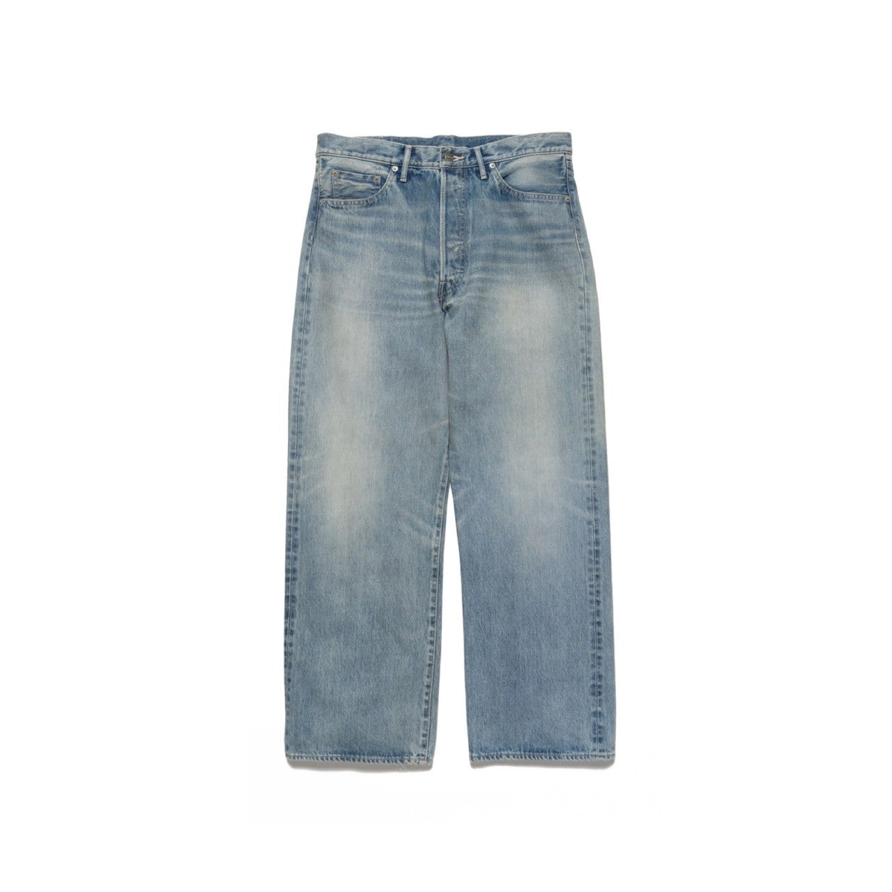 Selvage Denim Five Pocket Wide Straight Pants / LIGHT FADE 