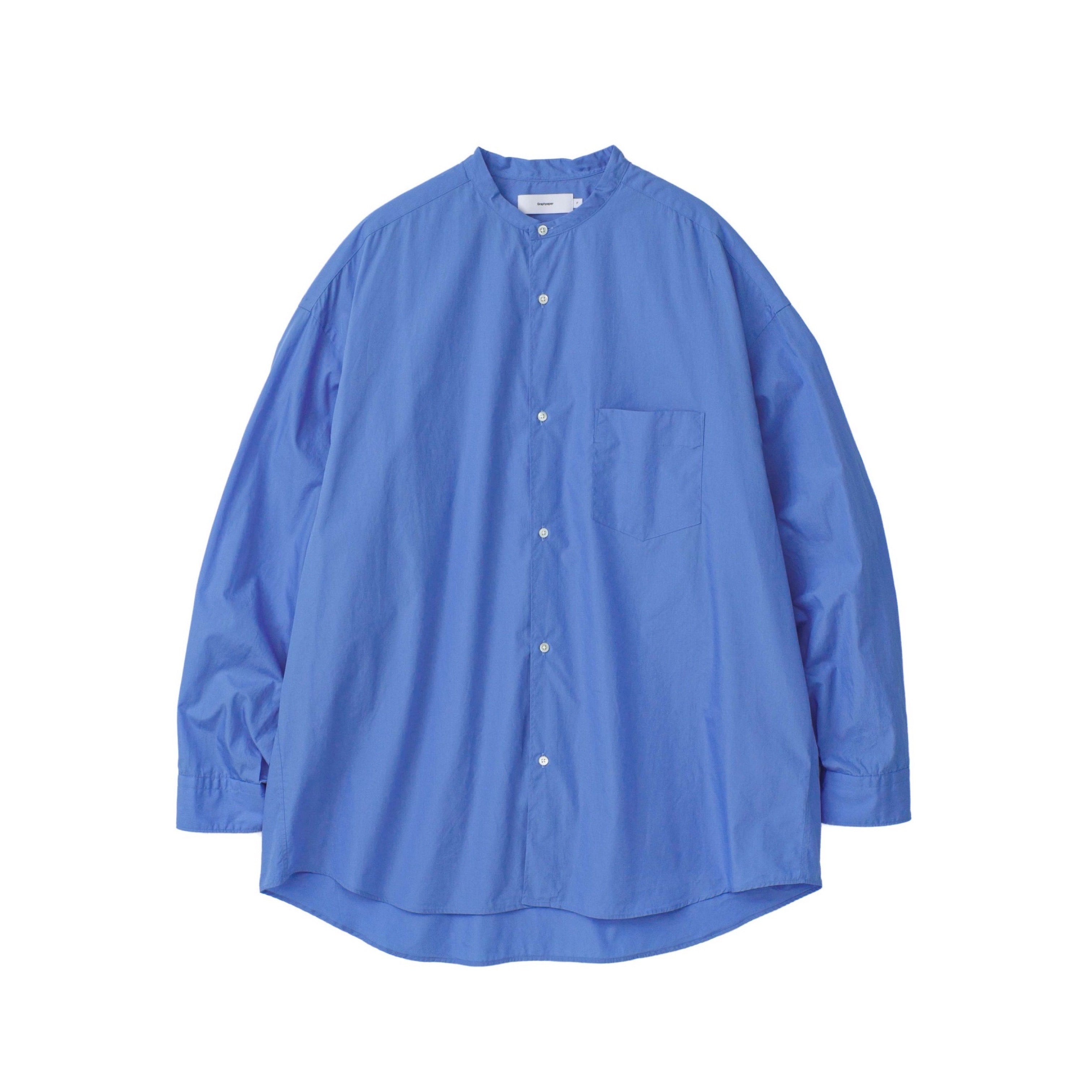 BASIC] Broad L/S Oversized Band Collar Shirt – Graphpaper KYOTO