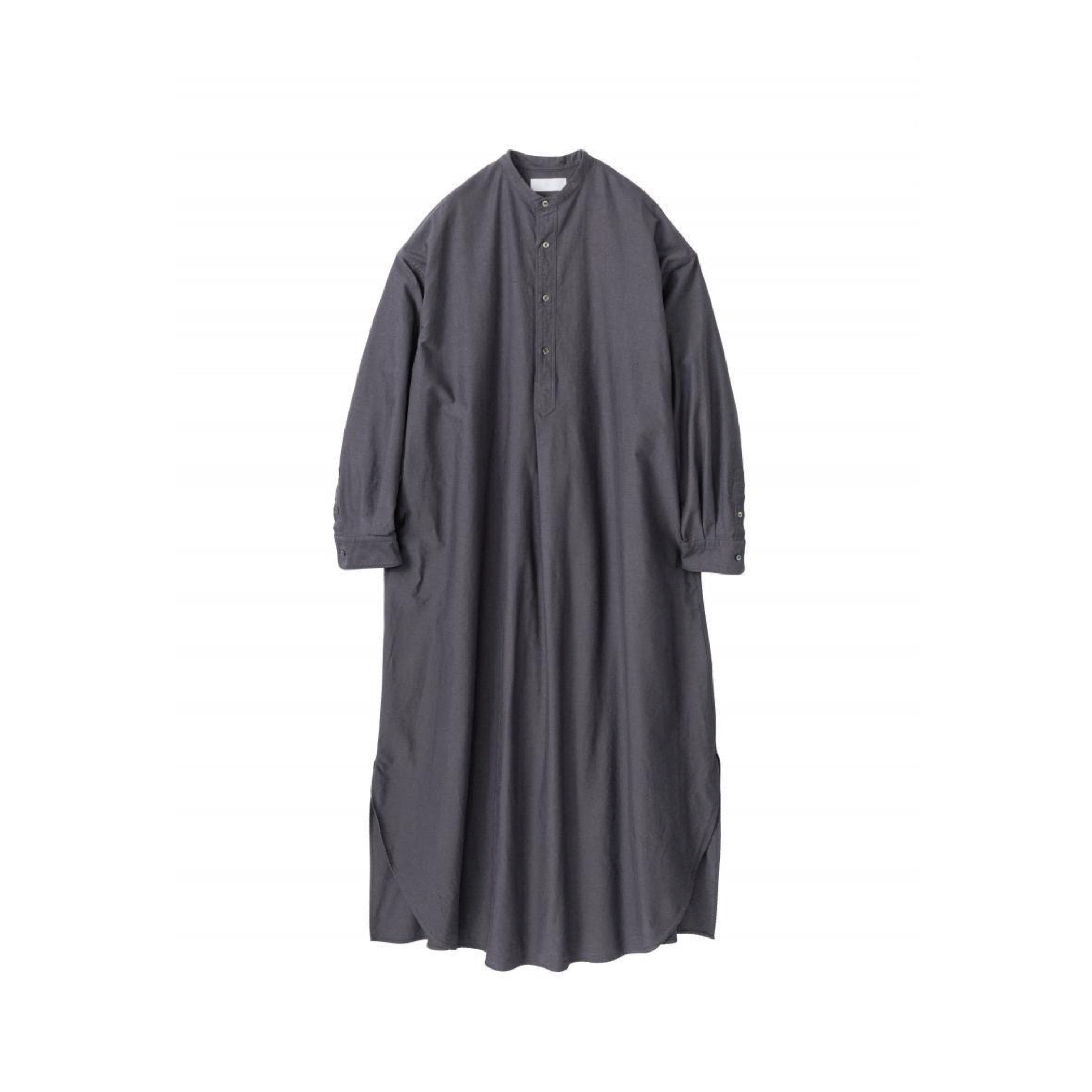 Oxford Oversized Band Collar Dress