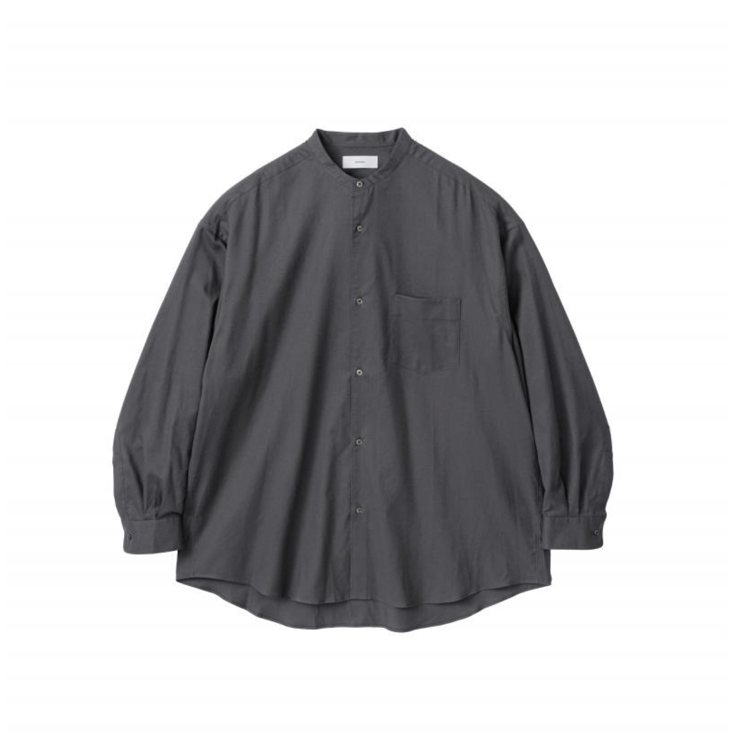 Cotton Cashmere L/S Oversized Band Collar Shirt – Graphpaper KYOTO