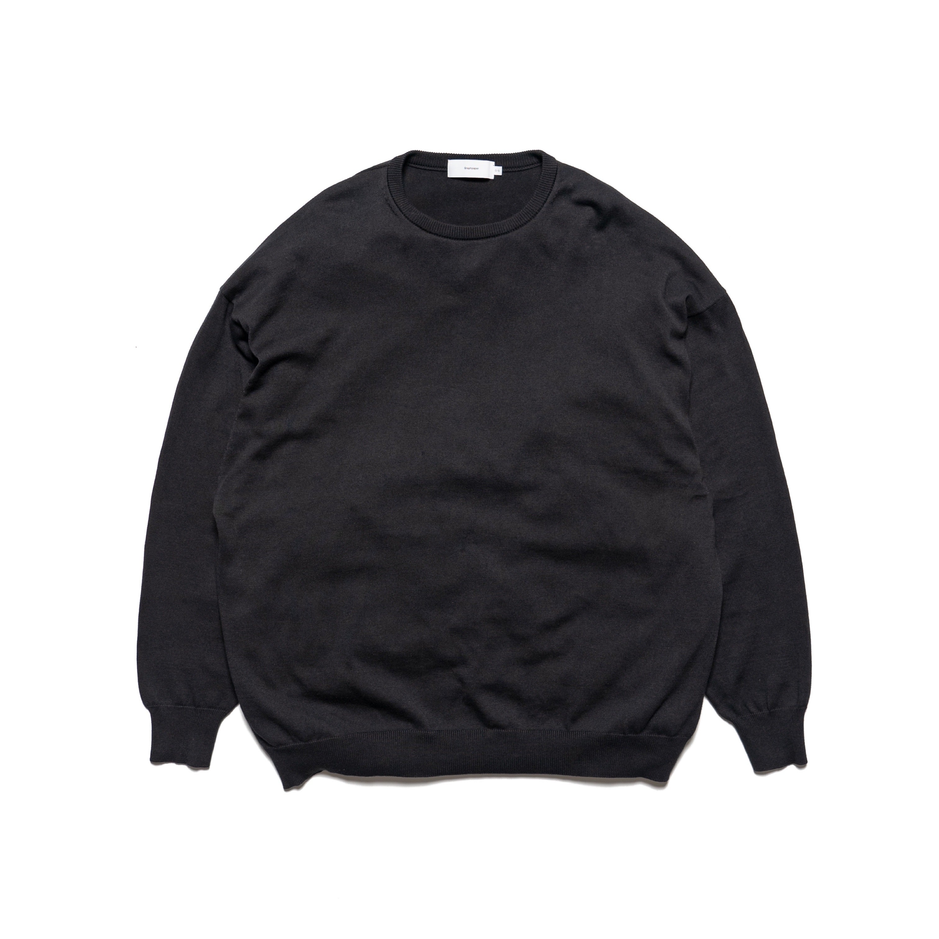 BASIC] Suvin Cotton Oversized L/S Crew Neck Knit – Graphpaper 