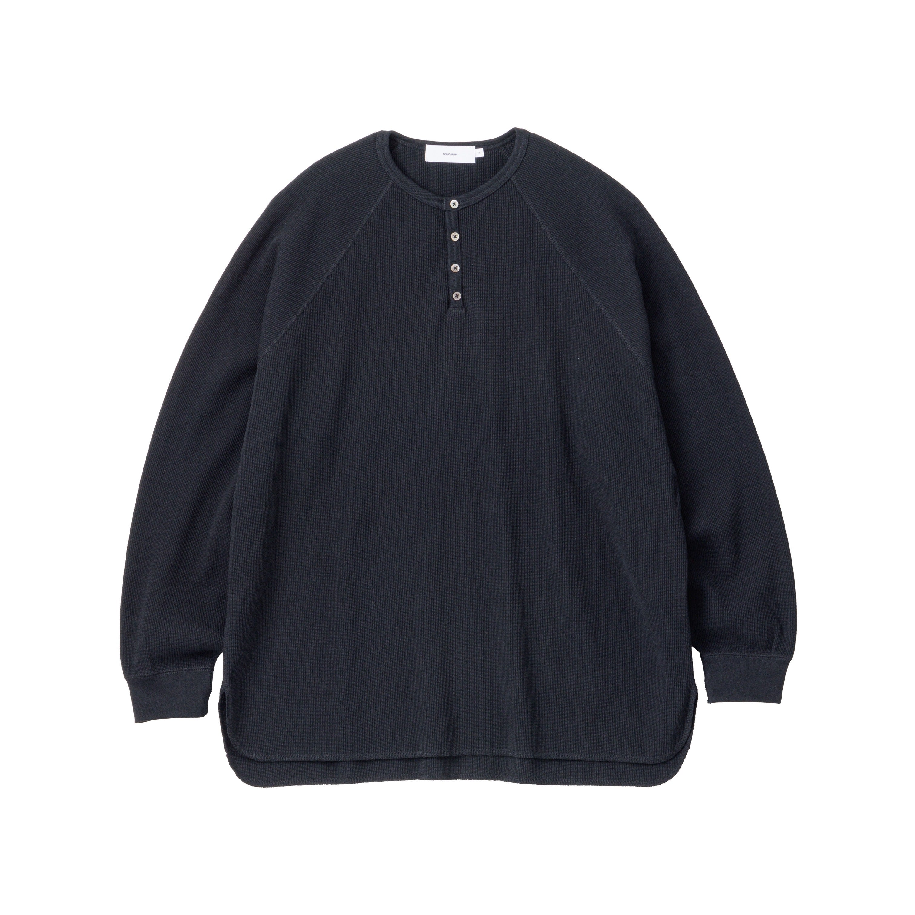 Waffle L/S Henley Neck Tee – Graphpaper KYOTO｜グラフペーパー京都 