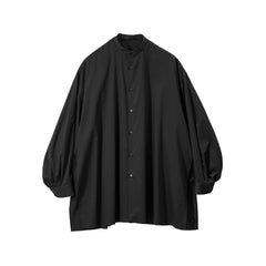 ミカページ Silicon Poplin Deep Slit Band Collar Shirt – Graphpaper