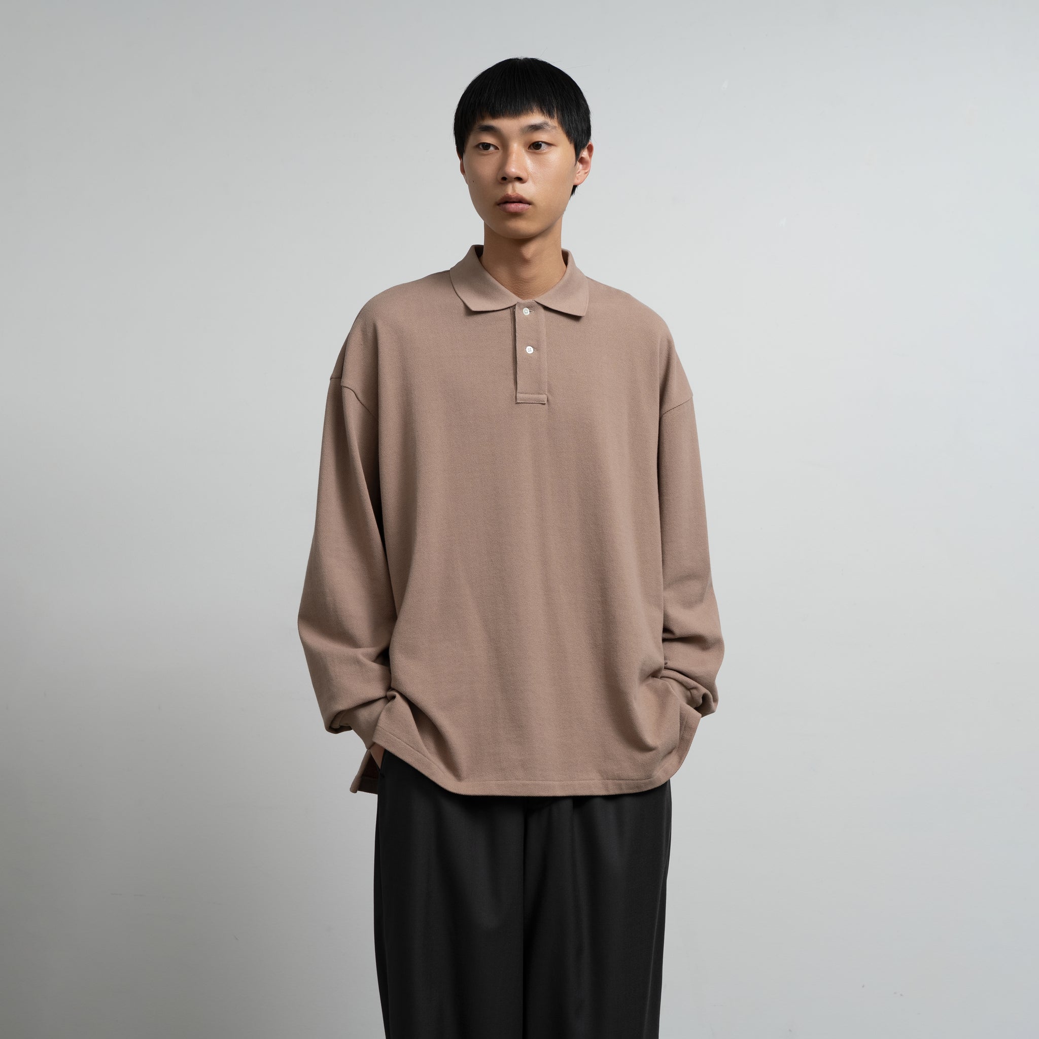 Cotton Pique Jersey L/S Polo – Graphpaper KYOTO｜グラフペーパー