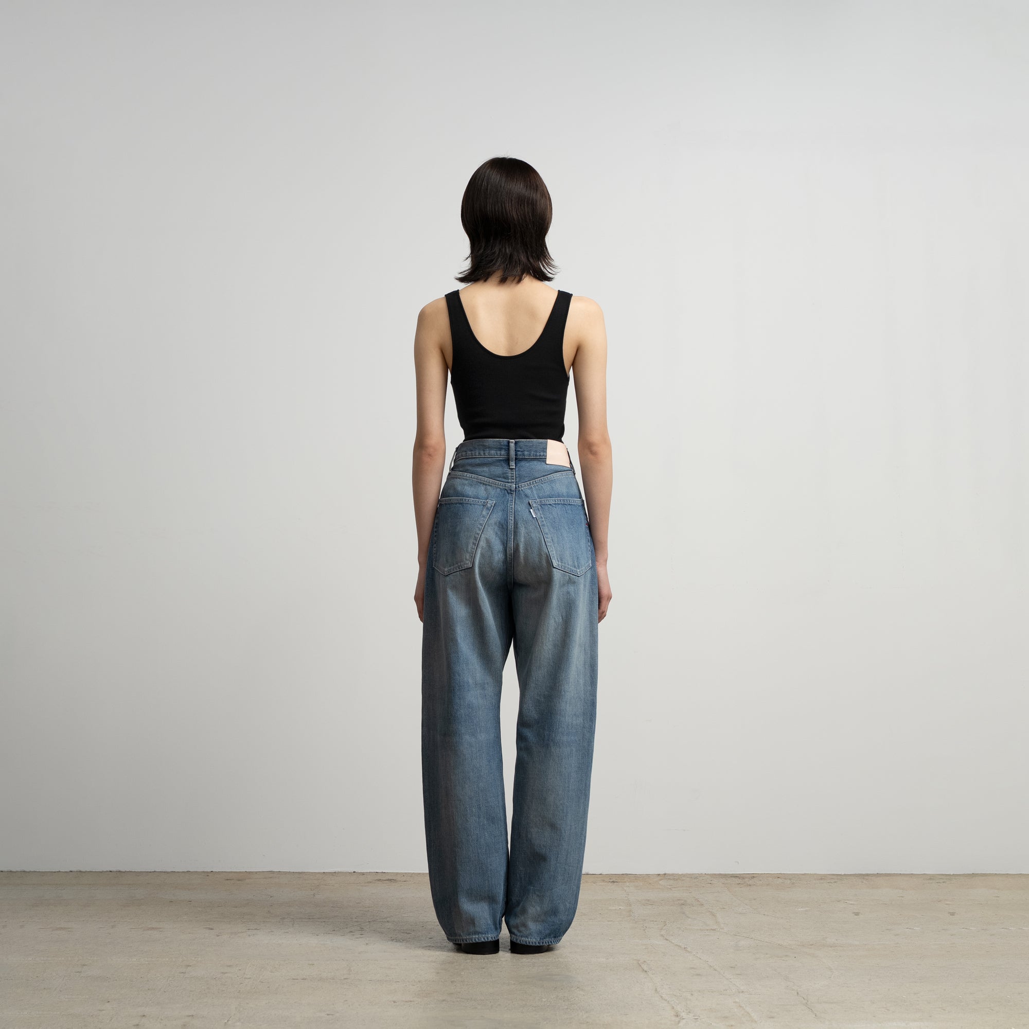Selvage Denim Five Pocket Wide Straight Pants / LIGHT FADE 