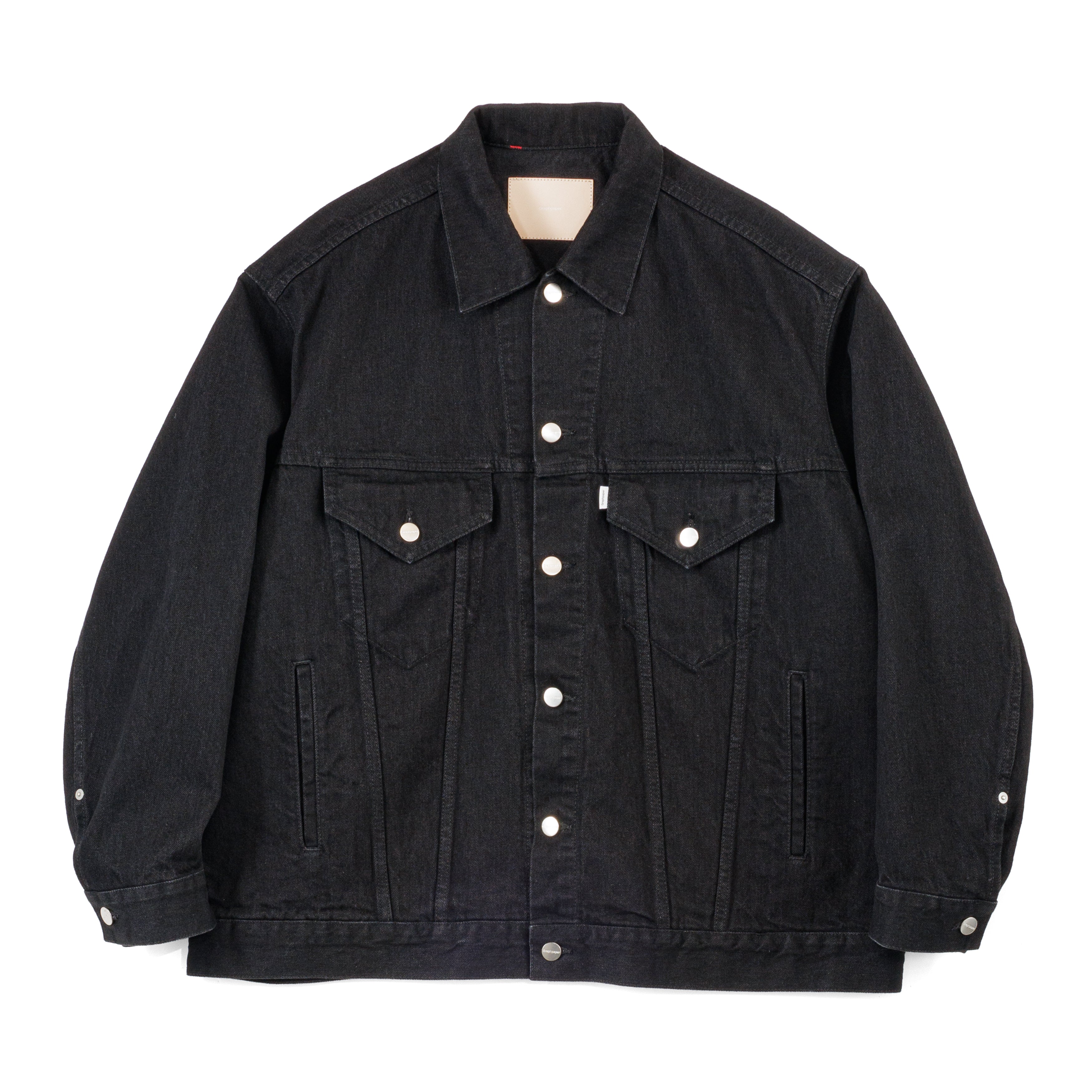 GRAPHPAPER SUMI COLLARLESS JACKET サイズ2 SUMI Coated Denim Collarless Jacket / BLACK | Graphpaper