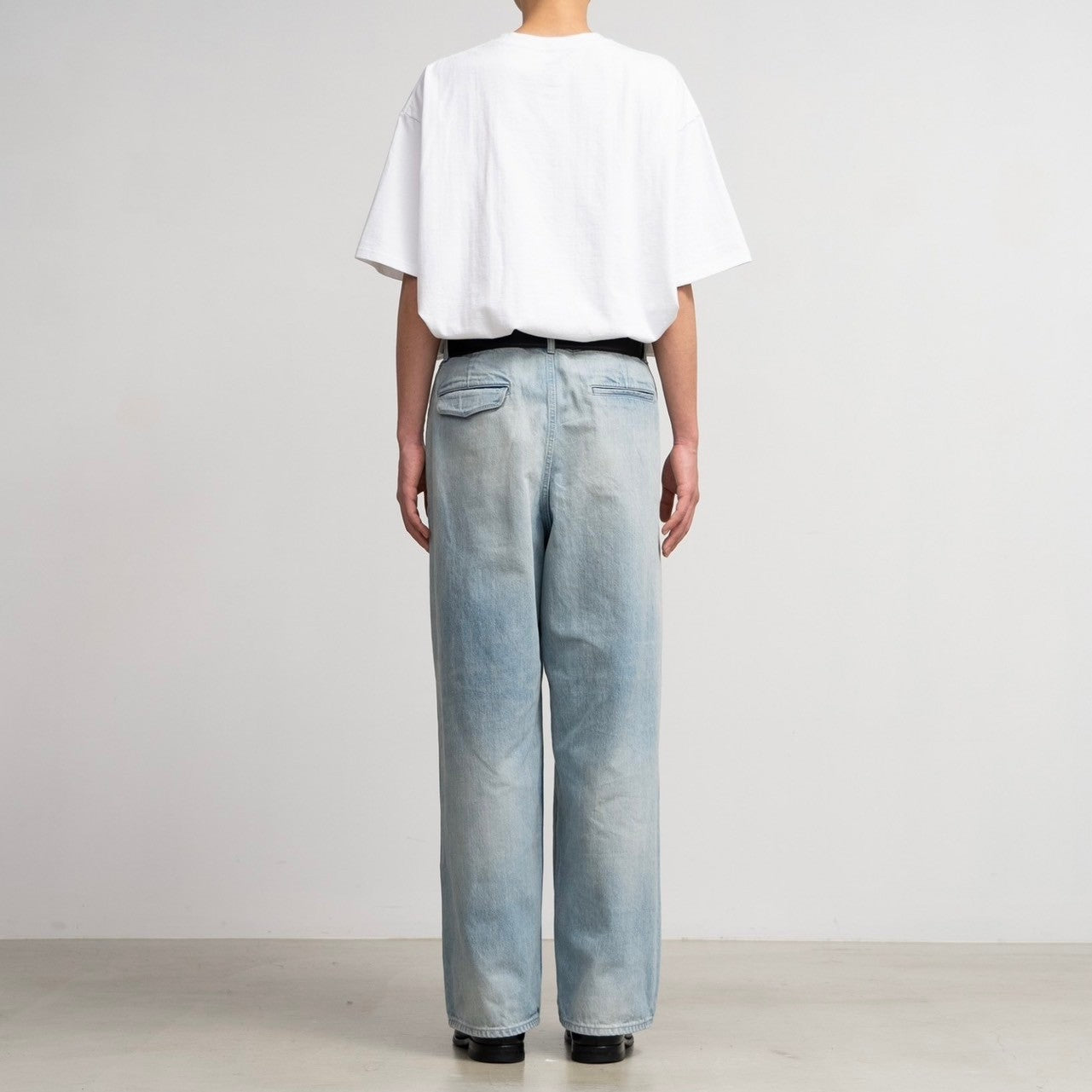 Selvage Denim Two Tuck Pants  / LIGHT FADE