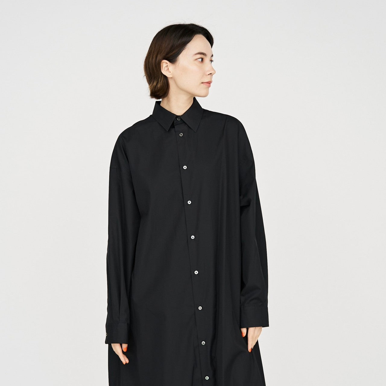[BASIC] High Count Broad Regular Oversized Shirt Dress