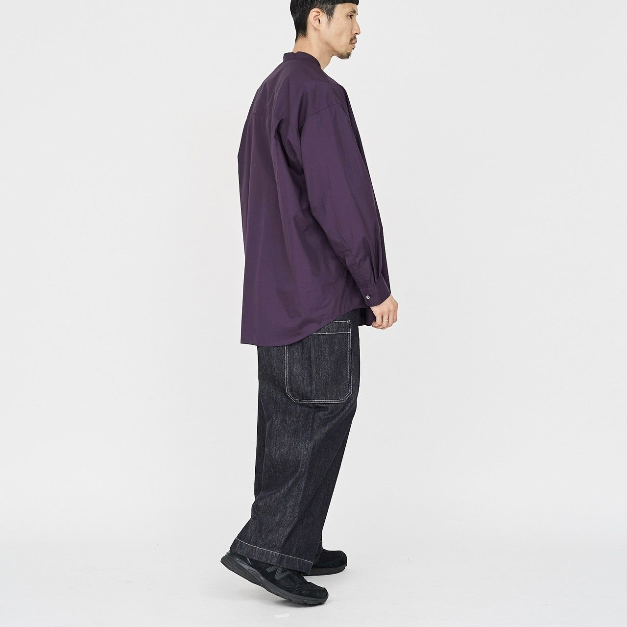 [COLLECTION] Broad L/S Oversized Band Collar Shirt