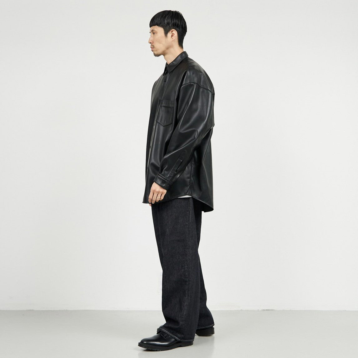 Sheep Leather Oversized Shirt