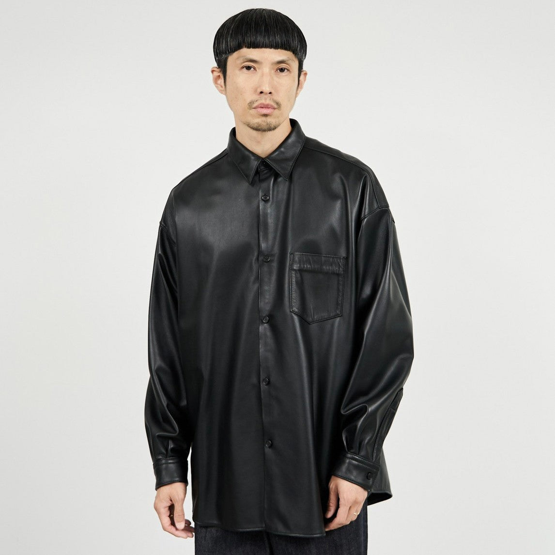 Sheep Leather Oversized Shirt