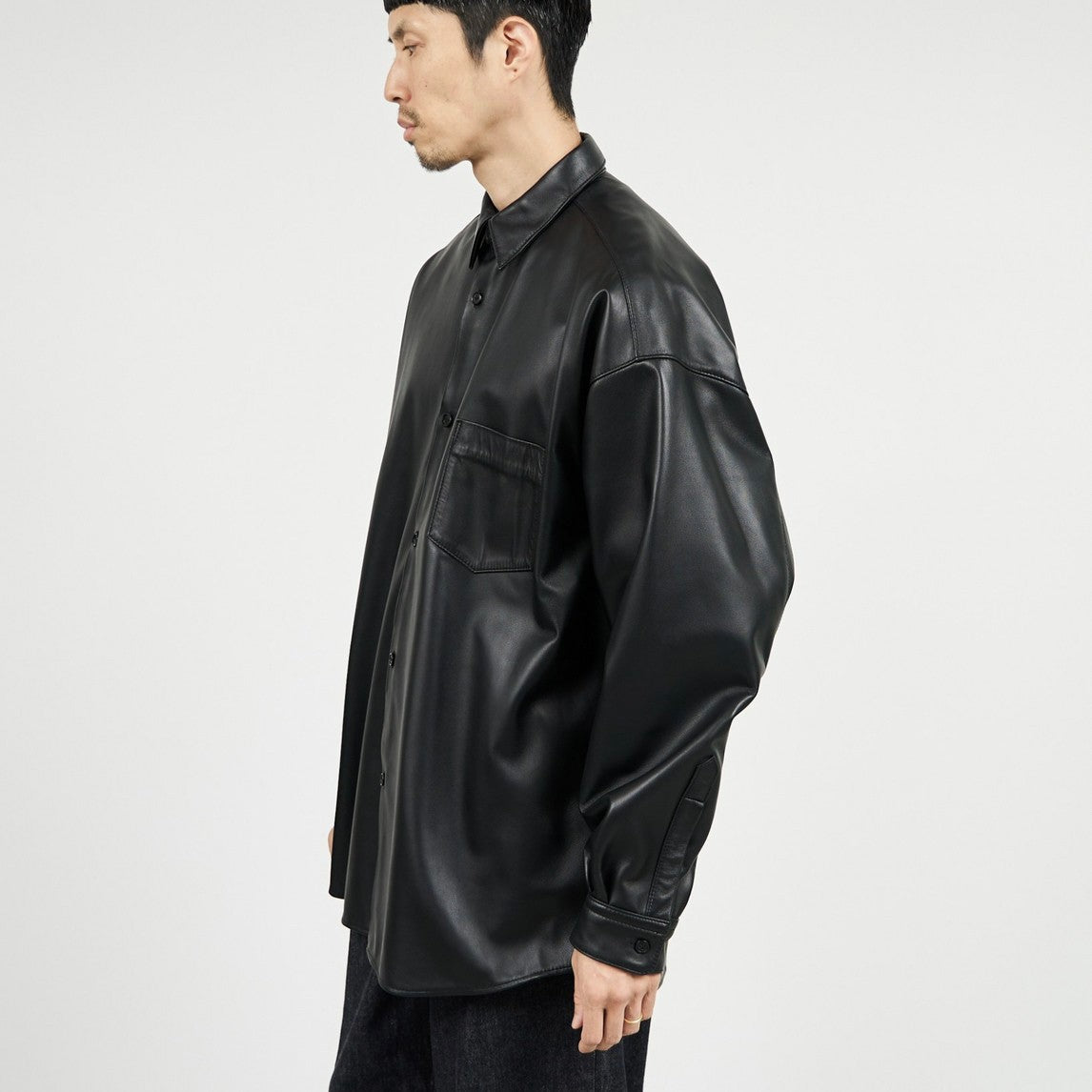 Sheep Leather Oversized Shirt