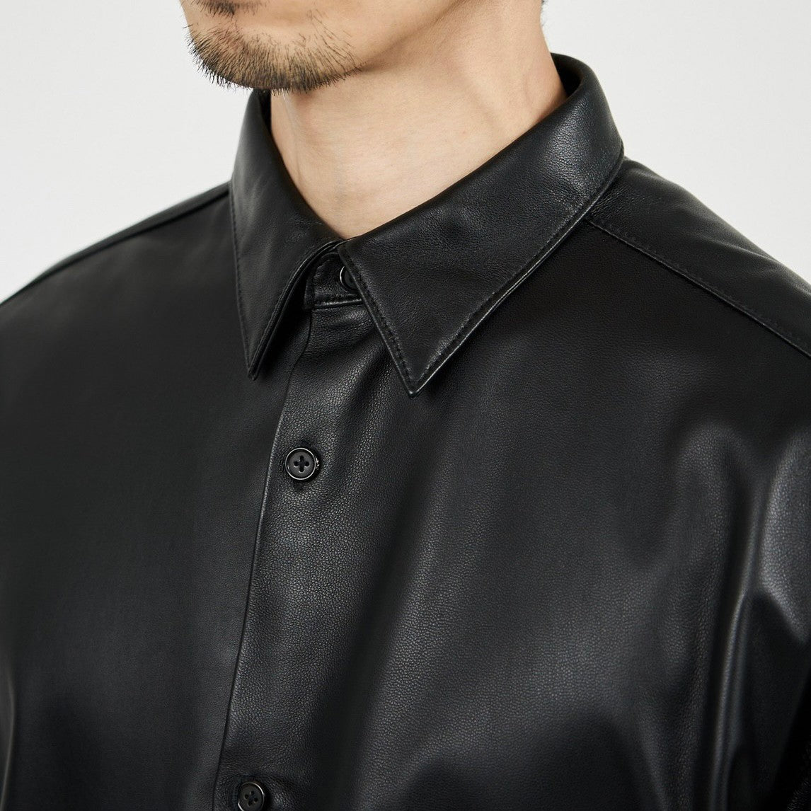 Sheep Leather Oversized Shirt