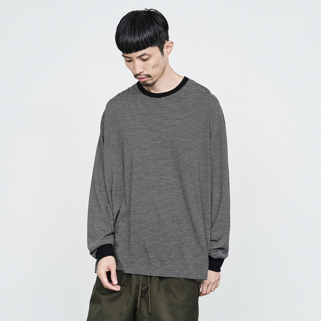 Wool Border L/S Tee – Graphpaper KYOTO｜グラフペーパー京都