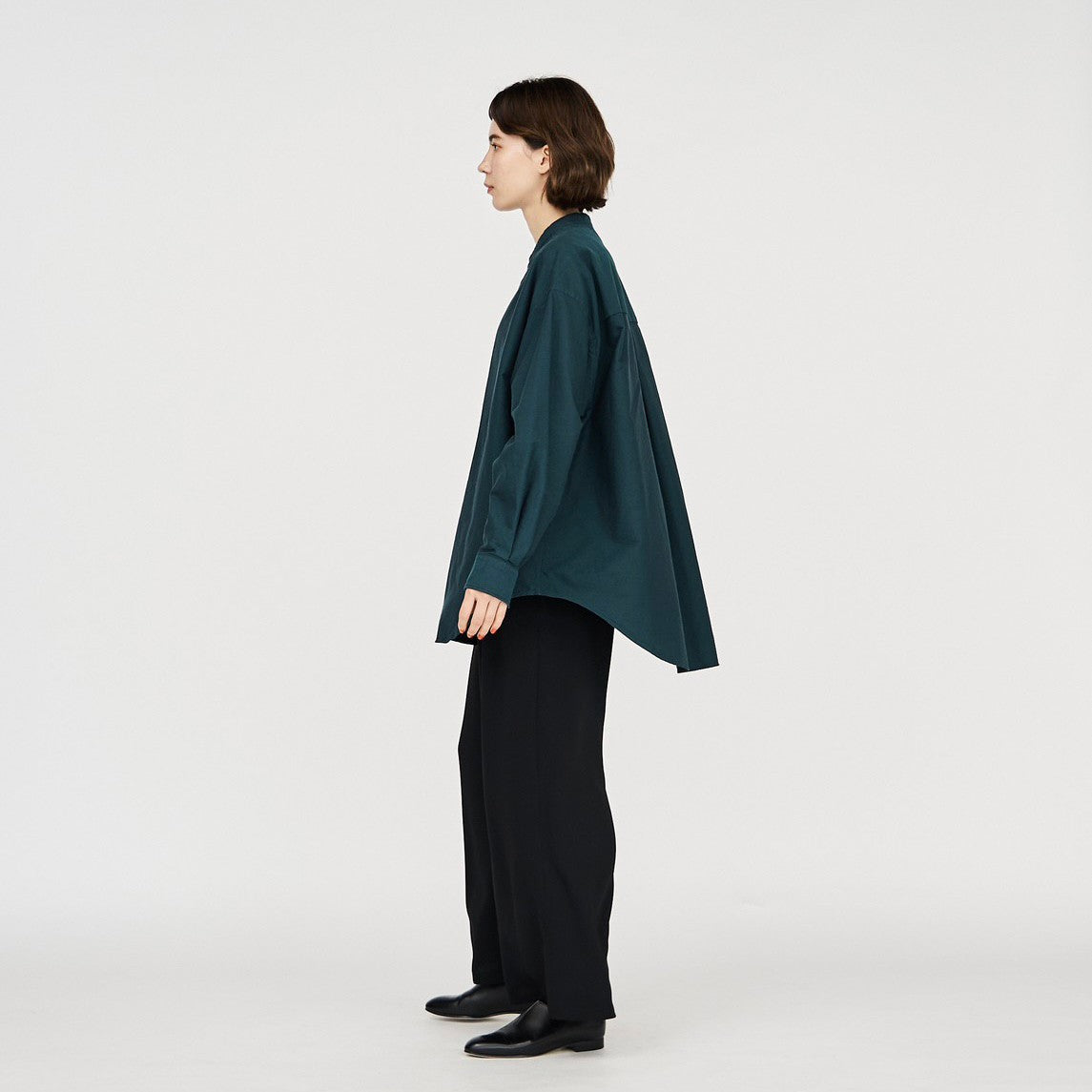 [COLLECTION] Women's Oxford Oversized Band Collar Shirt