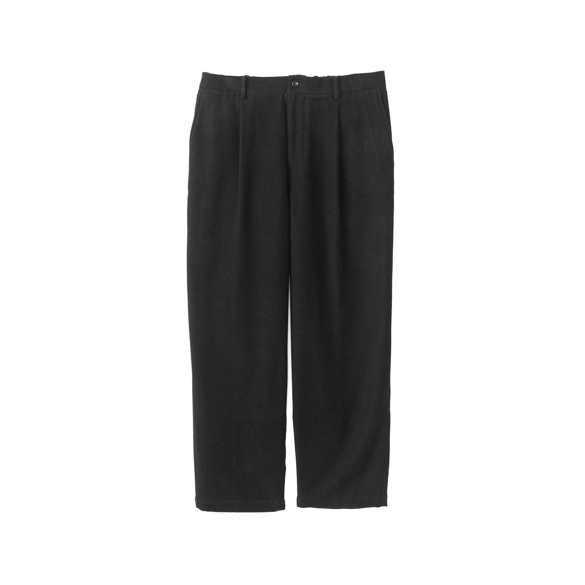 Supima Moleskin Tapered Trousers ブラック-