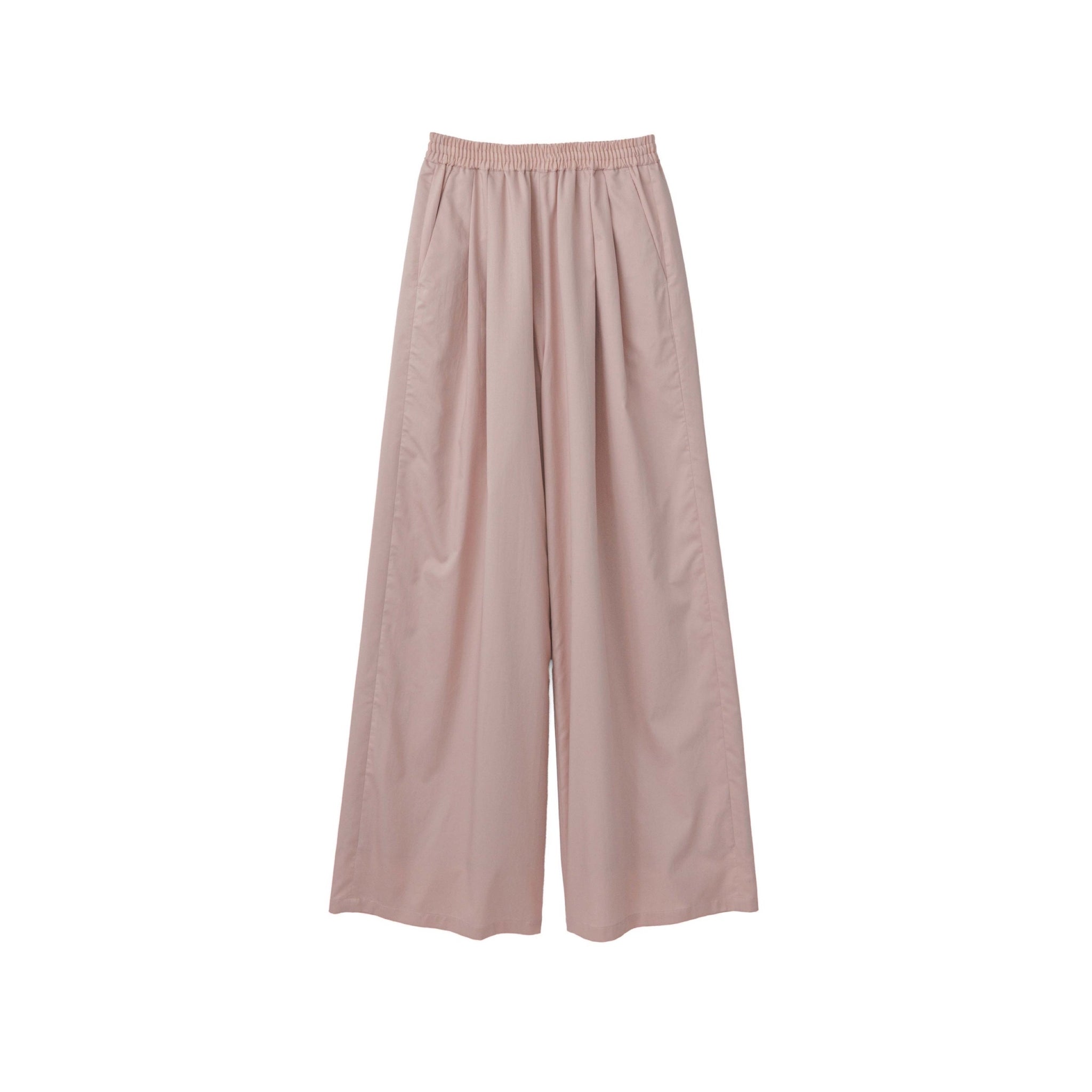 Silicon Poplin Two Tuck Wide Pants