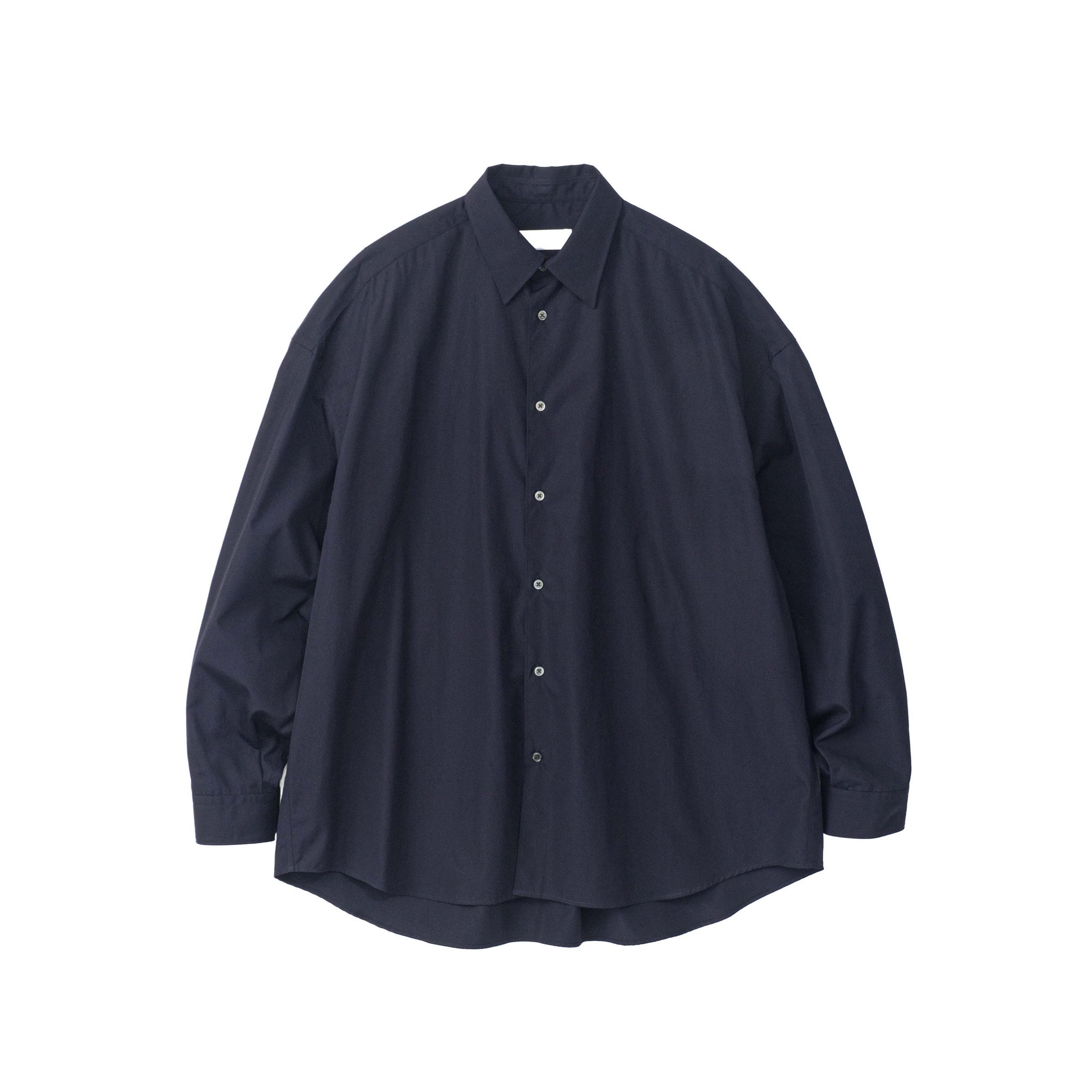 BASIC] Women's High Count Broad L/S Oversized Regular Collar Shirt