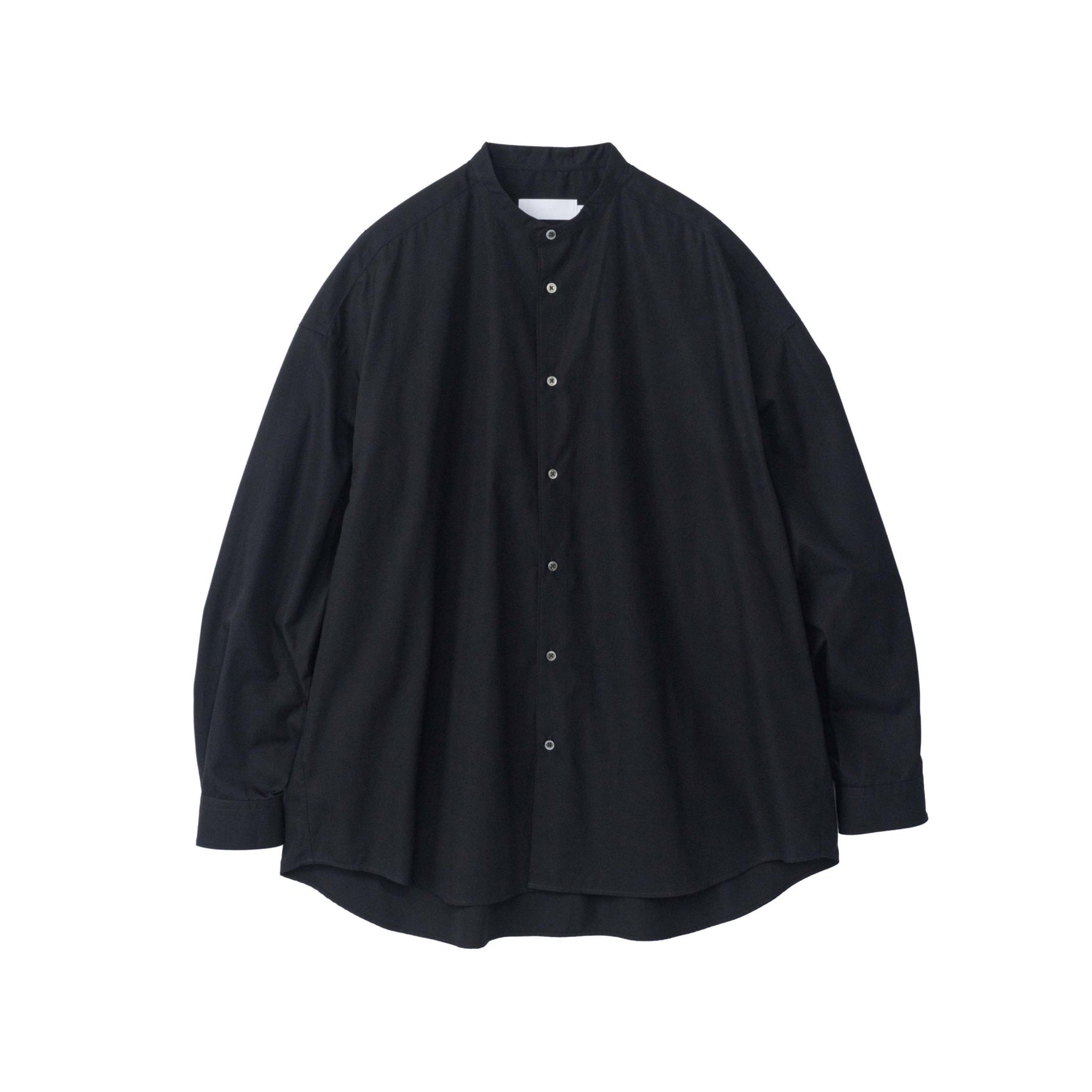 [BASIC] Women's High Count Broad L/S Oversized Band Collar Shirt