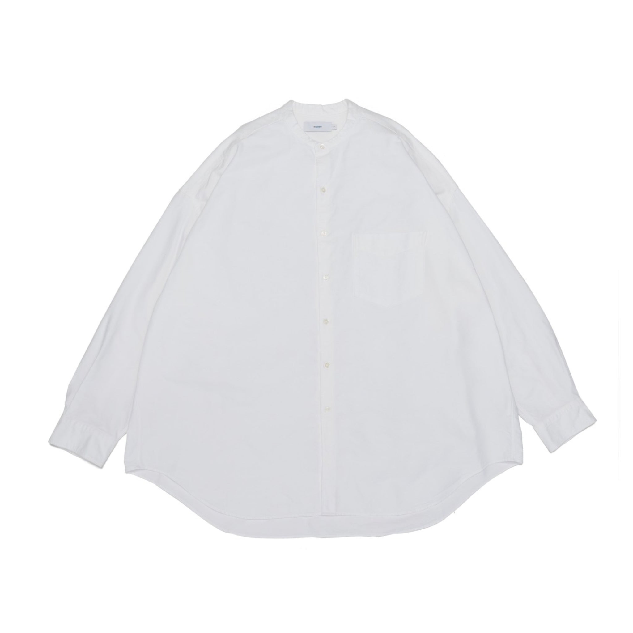 [BASIC] Oxford Oversized L/S Band Collar Shirt