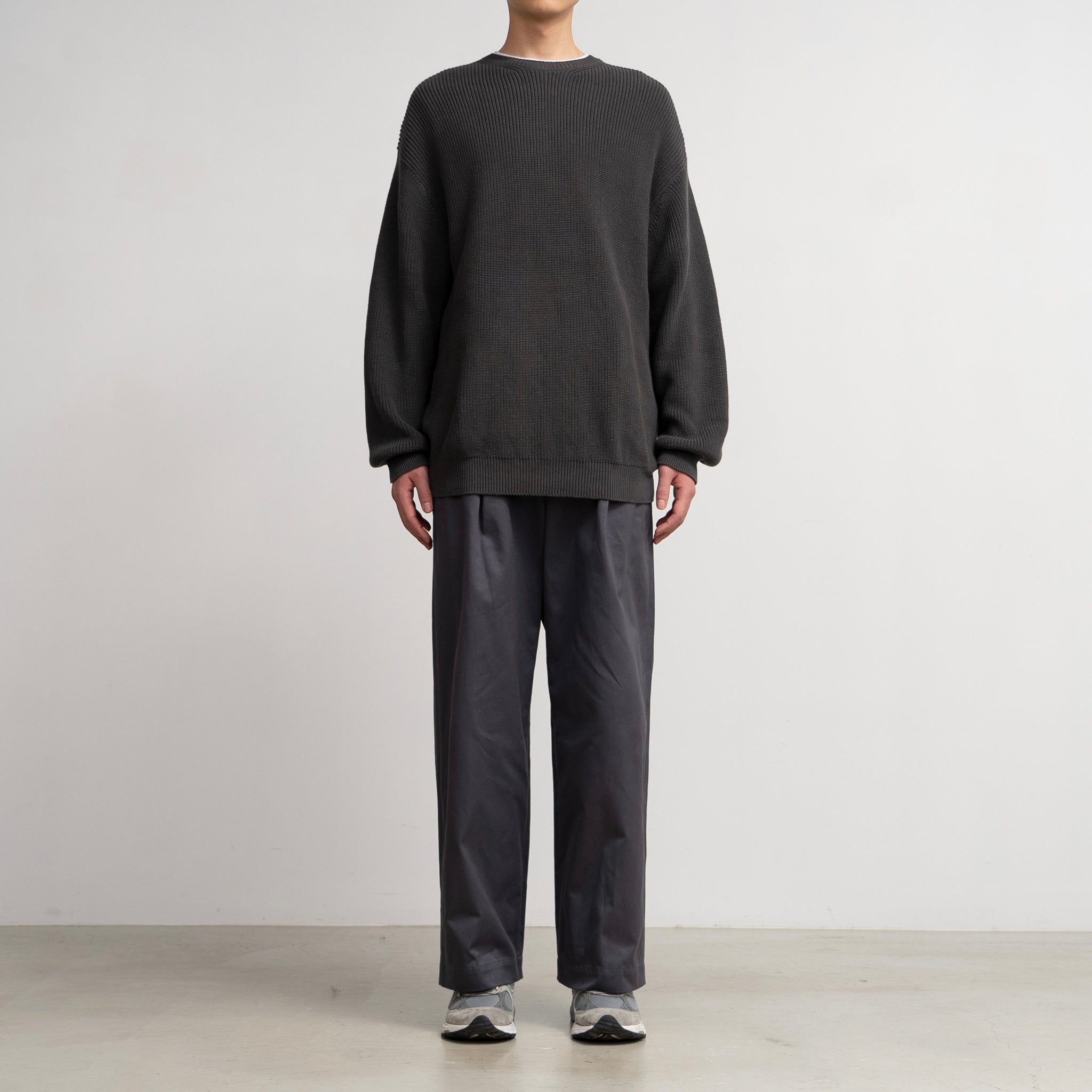 Suvin Loose Rib Crew Neck Knit – Graphpaper KYOTO｜グラフペーパー 