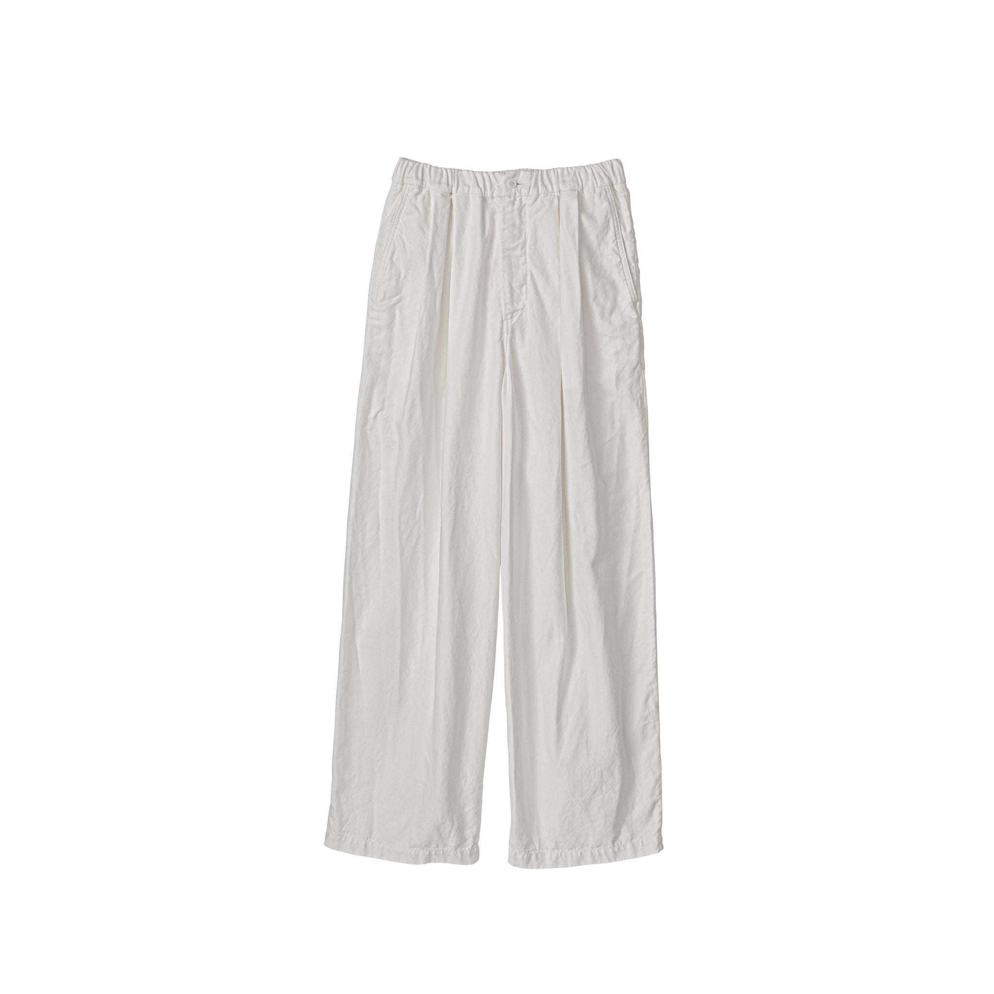 Cotton Linen Moleskin Two Tuck Easy Pants