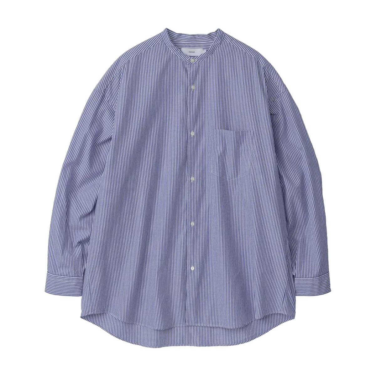STRIPE] Broad L/S Oversized Band Collar Shirt – Graphpaper KYOTO