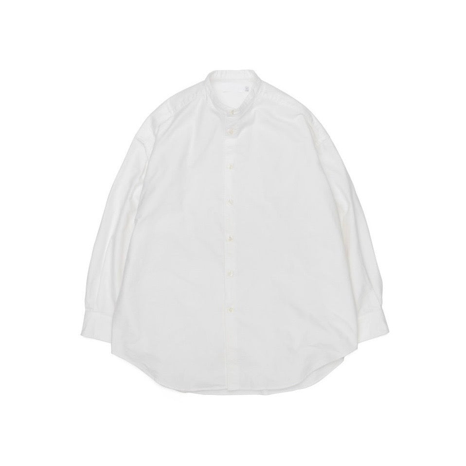 [BASIC] Women's Oxford Oversized Band Collar Shirt